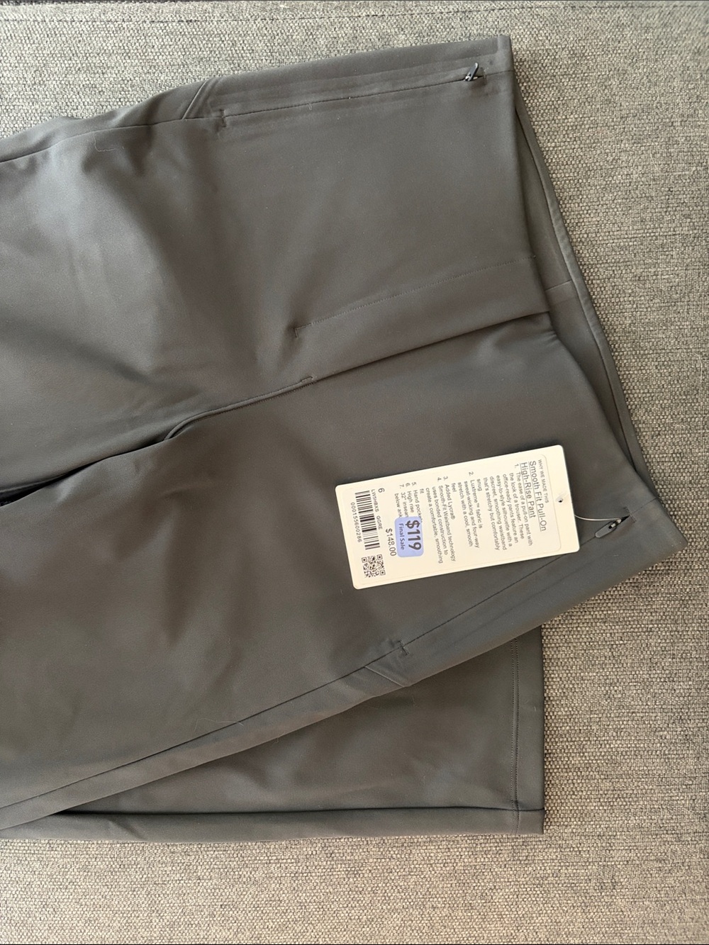 lululemon athletica Smooth Fit Pull-On Pants - Charcoal Black
